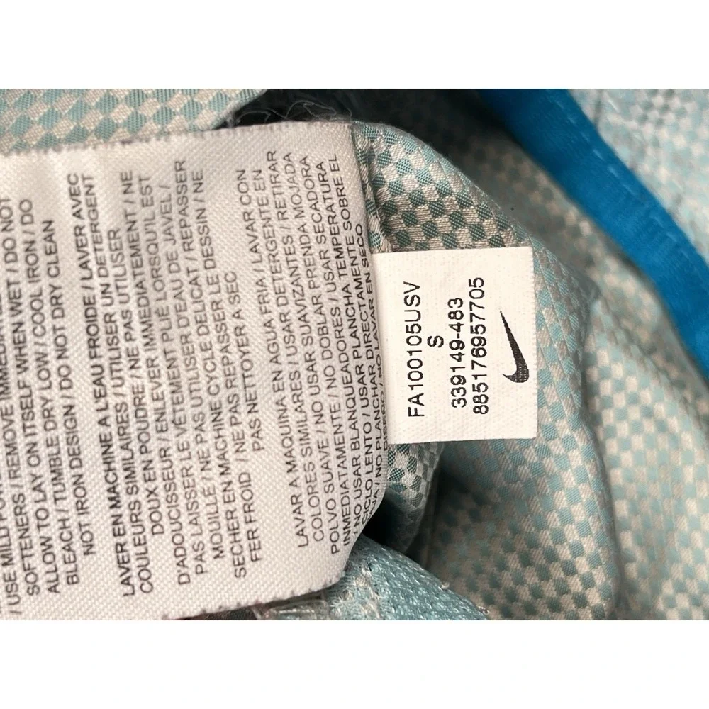 Nike Jacket Small Blue Storm Fit Full‎ Zip Hooded Windbreaker Running